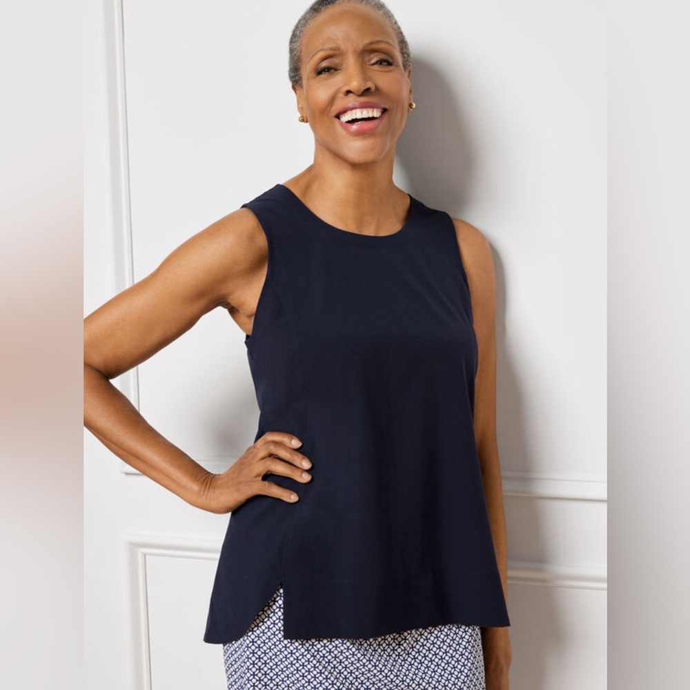 Talbots NWOT Navy top